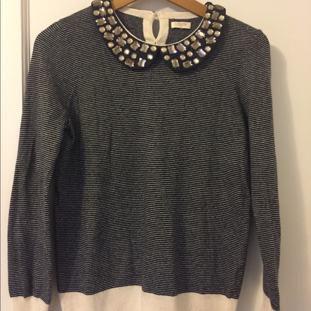 Jcrew jewel collar sweater